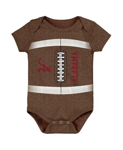 Outerstuff Babies' Newborn And Infant Boys And Girls Brown Alabama Crimson Tide Catch Me Football Bodysuit
