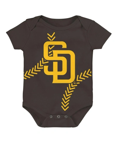 Outerstuff Babies' Newborn And Infant Boys And Girls Brown San Diego Padres Running Home Bodysuit