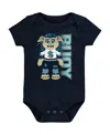 Outerstuff Newborn And Infant Boys And Girls Deep Sea Blue Seattle Kraken Mascot Cheer Bodysuit In Deep Sea Blue