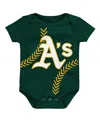 Outerstuff Newborn And Infant Boys And Girls Green Oakland Athletics Running Home Bodysuit In Green