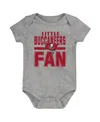 Outerstuff Newborn And Infant Boys And Girls Heathered Gray Tampa Bay Buccaneers Little Fan Bodysuit In Heathered Gray