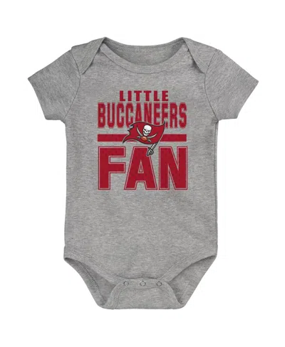 Outerstuff Babies' Newborn And Infant Boys And Girls Heathered Gray Tampa Bay Buccaneers Little Fan Bodysuit