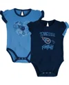 Outerstuff Newborn & Infant Navy/light Blue Tennessee Titans Too Much Love Two-piece Bodysuit Set In Navy,light Blue