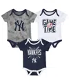 Outerstuff Newborn And Infant Boys And Girls New York Yankees Navy, White, Heathered Gray Game Time Three-piece In Navy,white,heathered Gray