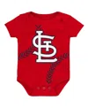 Outerstuff Newborn And Infant Boys And Girls Red St. Louis Cardinals Running Home Bodysuit In Red