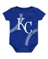 Outerstuff Newborn And Infant Boys And Girls Royal Kansas City Royals Running Home Bodysuit In Royal