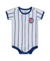 Outerstuff Newborn & Infant Boys And Girls White, Royal Chicago Cubs Power Hitter Short Sleeve Bodysuit In White