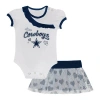 Outerstuff Newborn & Infant Dallas Cowboys Love My Team Bodysuit & Skirt Set In White