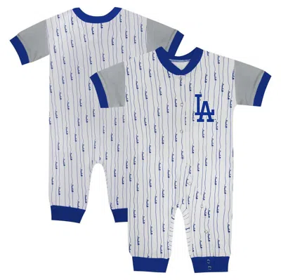 Outerstuff Babies' Newborn & Infant Fanatics Branded White Los Angeles Dodgers Logo Best Series Full-snap Jumper