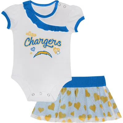 Outerstuff Kids'  Newborn & Infant Los Angeles Chargers Love My Team Bodysuit & Skirt Set In White
