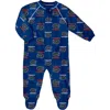 Outerstuff Baby Boys And Girls Royal Florida Gators All-over Print Raglan Full-zip Coverall In Blue