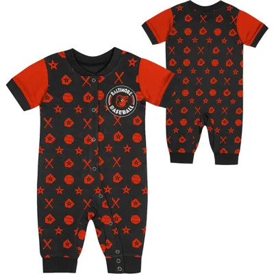Outerstuff Kids'  Newborn  Black Baltimore Orioles Hard 90 Coveralls
