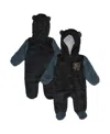 Outerstuff Newborn Black Vegas Golden Knights Stay Napping Fleece Bunting Full-zip Hooded Sleeper In Black