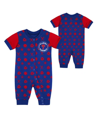 Outerstuff Babies' Newborn Blue Philadelphia Phillies Hard 90 Coveralls