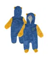 Outerstuff Newborn Blue St. Louis Blues Stay Napping Fleece Bunting Full-zip Hooded Sleeper In Blue