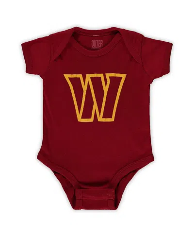 Outerstuff Babies' Newborn Boys And Girls Burgundy Washington Commanders Logo Bodysuit