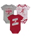 Outerstuff Newborn Crimson Alabama Crimson Tide Sunday Comics Bodysuit 3-pack In Crimson