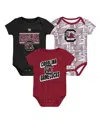 Outerstuff Newborn Garnet South Carolina Gamecocks Sunday Comics 3-pack Bodysuit Set In Garnet
