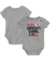 Outerstuff Newborn Heather Gray Kansas City Chiefs Super Bowl Lix My First Super Bowl Bodysuit In Heather Gray