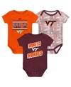 Outerstuff Newborn Maroon Virginia Tech Hokies Sunday Comics Bodysuit 3-pack In Maroon