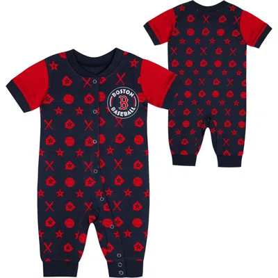 Outerstuff Kids'  Newborn  Navy Boston Red Sox Hard 90 Coveralls