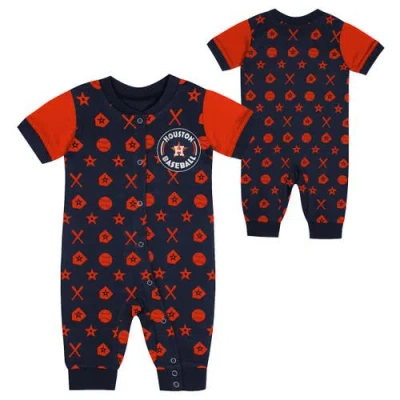 Outerstuff Kids'  Newborn  Navy Houston Astros Hard 90 Coveralls In Multi