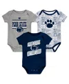 Outerstuff Newborn Navy Penn State Nittany Lions Sunday Comics Bodysuit 3-pack In Navy