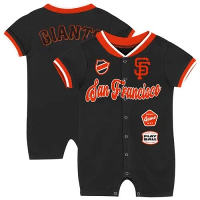 Outerstuff Kids' Newborn  Black San Francisco Giants Pinch Coverall
