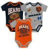 Outerstuff Newborn  Chicago Bears First Round Pick Three-piece Creeper Set In Aqua