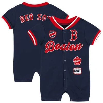Outerstuff Kids' Newborn  Navy Boston Red Sox Pinch Coverall In Blue