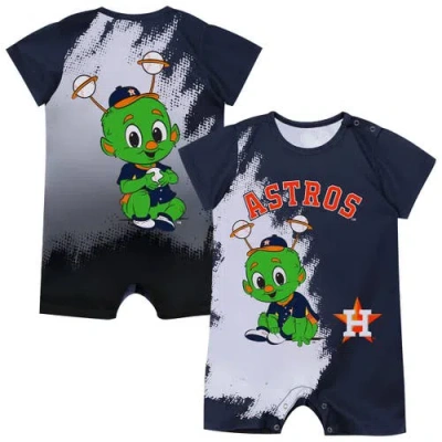 Outerstuff Kids' Newborn  Navy Houston Astros Baby Mascot Bodysuit In Blue