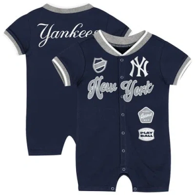 Outerstuff Kids' Newborn  Navy New York Yankees Pinch Coverall In Blue