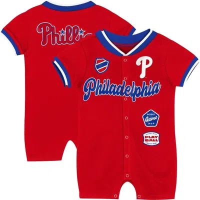 Outerstuff Kids' Newborn  Red Philadelphia Phillies Pinch Coverall