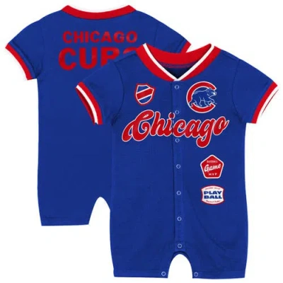 Outerstuff Kids' Newborn  Royal Chicago Cubs Pinch Coverall In Blue