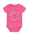 Outerstuff Newborn Pink Dallas Cowboys Happy Gameday Bodysuit In Pink