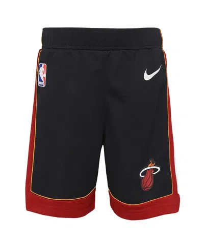 Outerstuff Kids' Nike Preschool Black Miami Heat Icon Replica Shorts