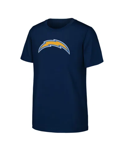 Outerstuff Kids' Outer Stuff Big Boys And Girls Navy Los Angeles Chargers Primary Logo T-shirt In Blue