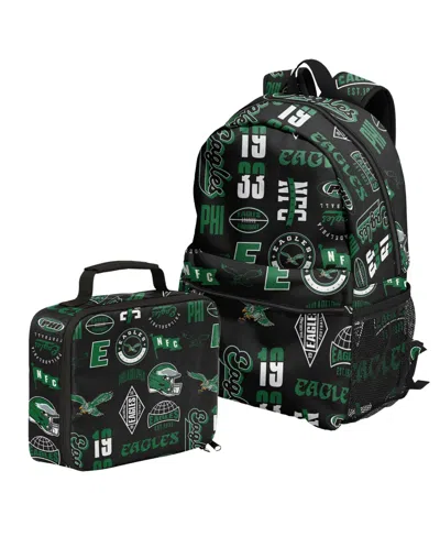 Outerstuff Philadelphia Eagles Laptop Sleeve Backpack And Lunchbox Set, 2-piece Set In Green