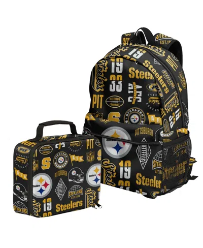 Outerstuff Pittsburgh Steelers Backpack And Lunchbox Set In Black
