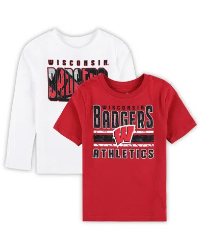Outerstuff Kids' Preschool 2-piece Wisconsin Badgers In The Mix T-shirt Combo Set In Multi