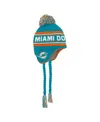 Outerstuff Preschool Aqua Miami Dolphins Jacquard Tassel With Pom Knit Hat In Aqua