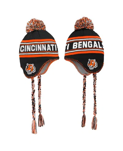 Outerstuff Kids' Preschool Black Cincinnati Bengals Jacquard Tassel Knit With Pom Hat