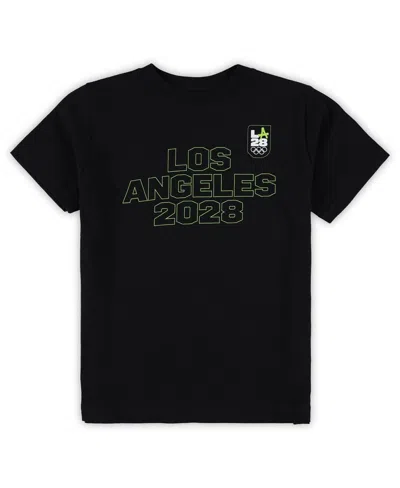 Outerstuff Kids' Preschool Black La28 Summer Olympics Neon Outline T-shirt