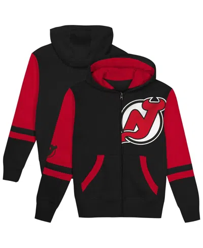 Outerstuff Kids' Preschool Black New Jersey Devils Face Off Full-zip Hoodie