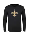 Outerstuff Preschool Black New Orleans Saints Primary Logo Long Sleeve T-shirt In Black
