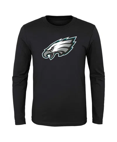 Outerstuff Kids' Preschool Black Philadelphia Eagles Primary Logo Long Sleeve T-shirt