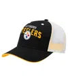 Outerstuff Preschool Black Pittsburgh Steelers Core Lockup Trucker Adjustable Hat In Black