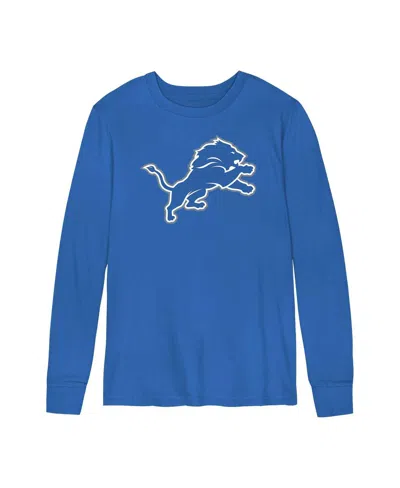Outerstuff Kids' Preschool Blue Detroit Lions Primary Logo Long Sleeve T-shirt