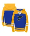 Outerstuff Preschool Blue St. Louis Blues Revisited Lace-up V-neck Pullover Hoodie In Multi