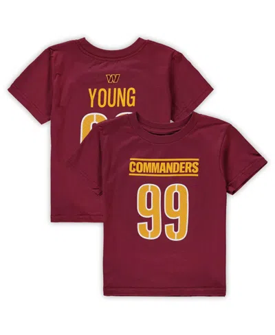 Outerstuff Babies' Infant Boys And Girls Chase Young Burgundy Washington Commanders Mainliner Player Name And Number Bo